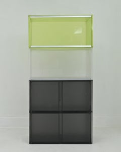 1990s Acrylic Resin and Steel “One” Wall Unit by Piero Lissoni for Kartell