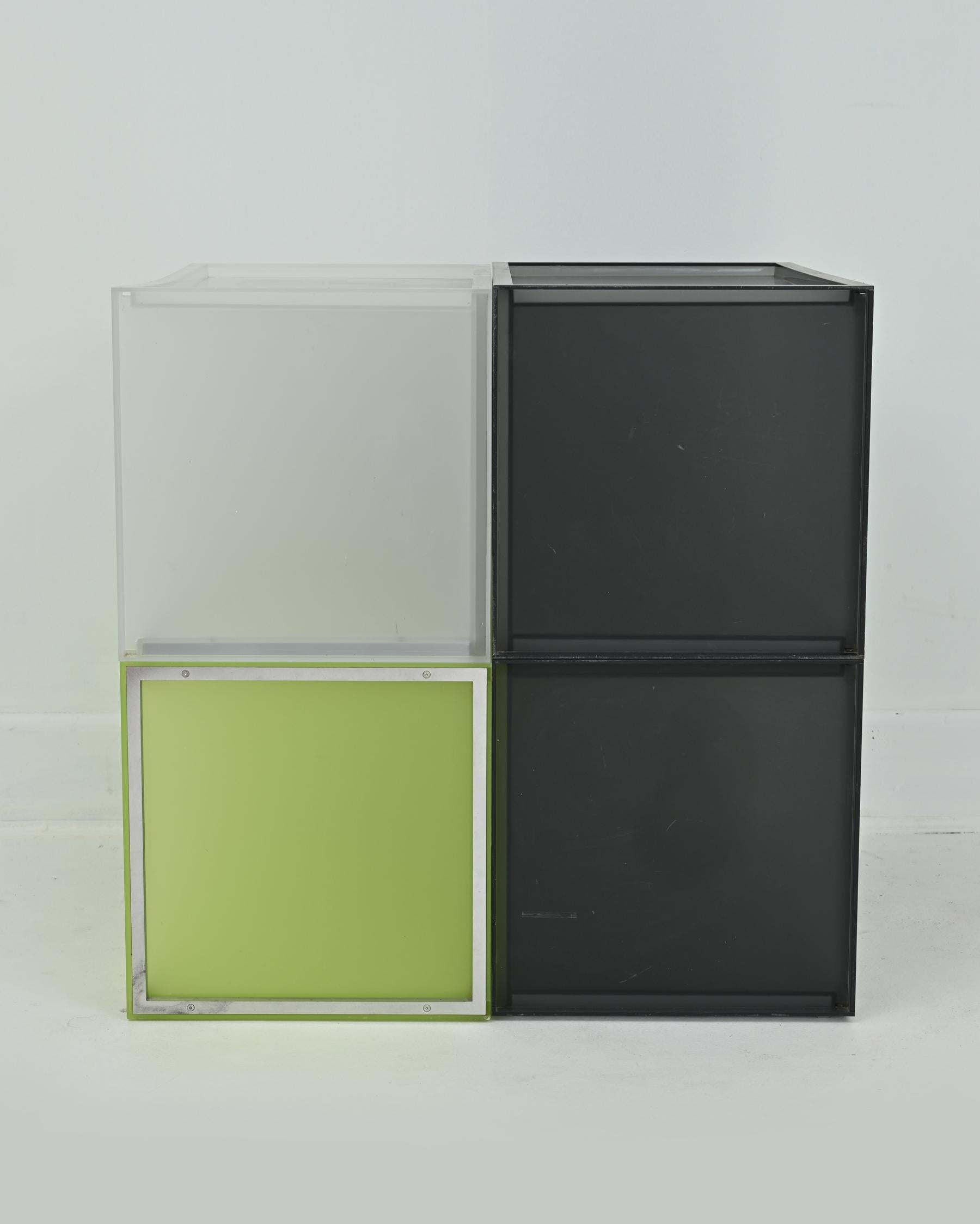 Metal 1990s Acrylic Resin and Steel “One” Wall Unit by Piero Lissoni for Kartell For Sale