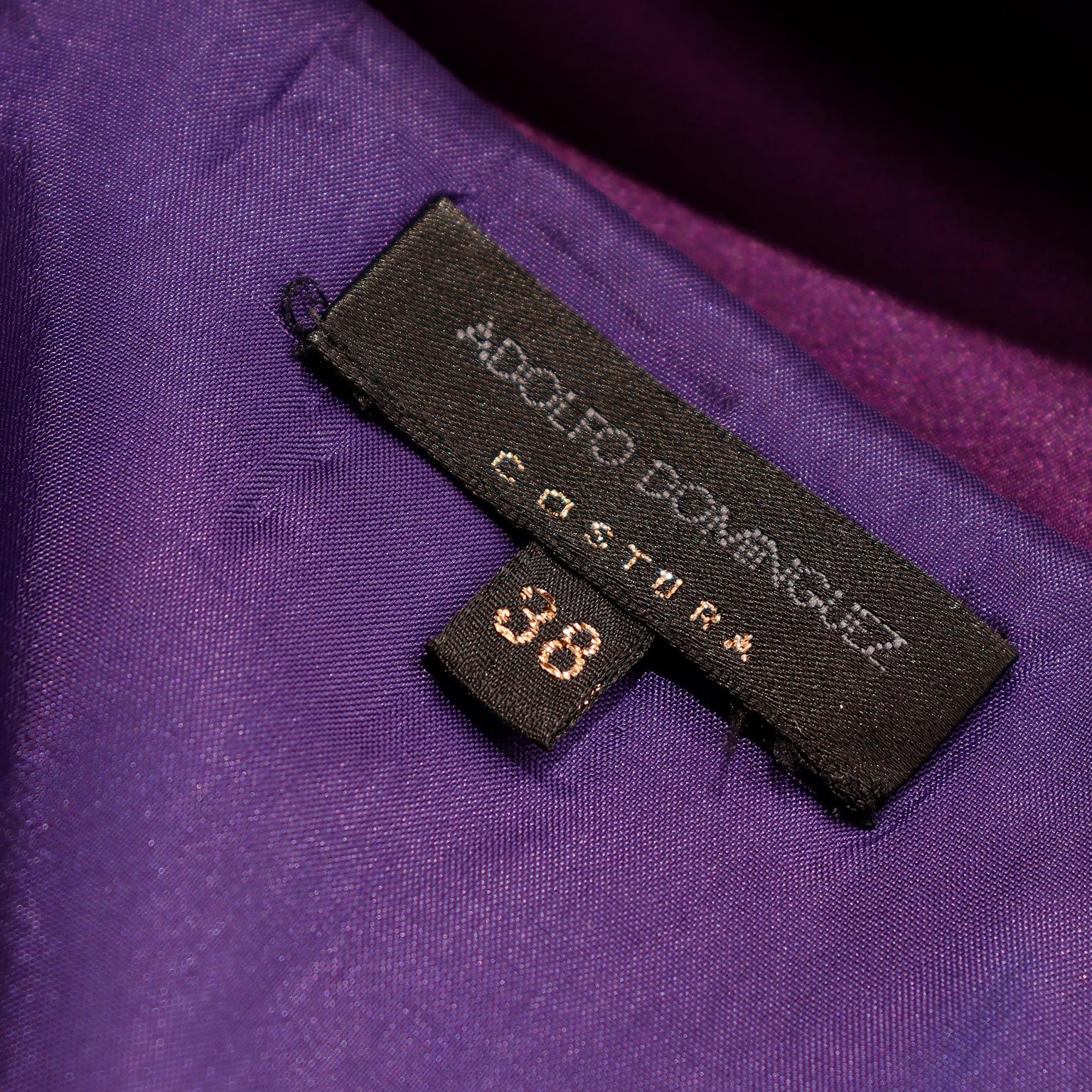 1990s Adolfo Dominguez Vintage Purple Silk Charmeuse Evening Dress For Sale 1