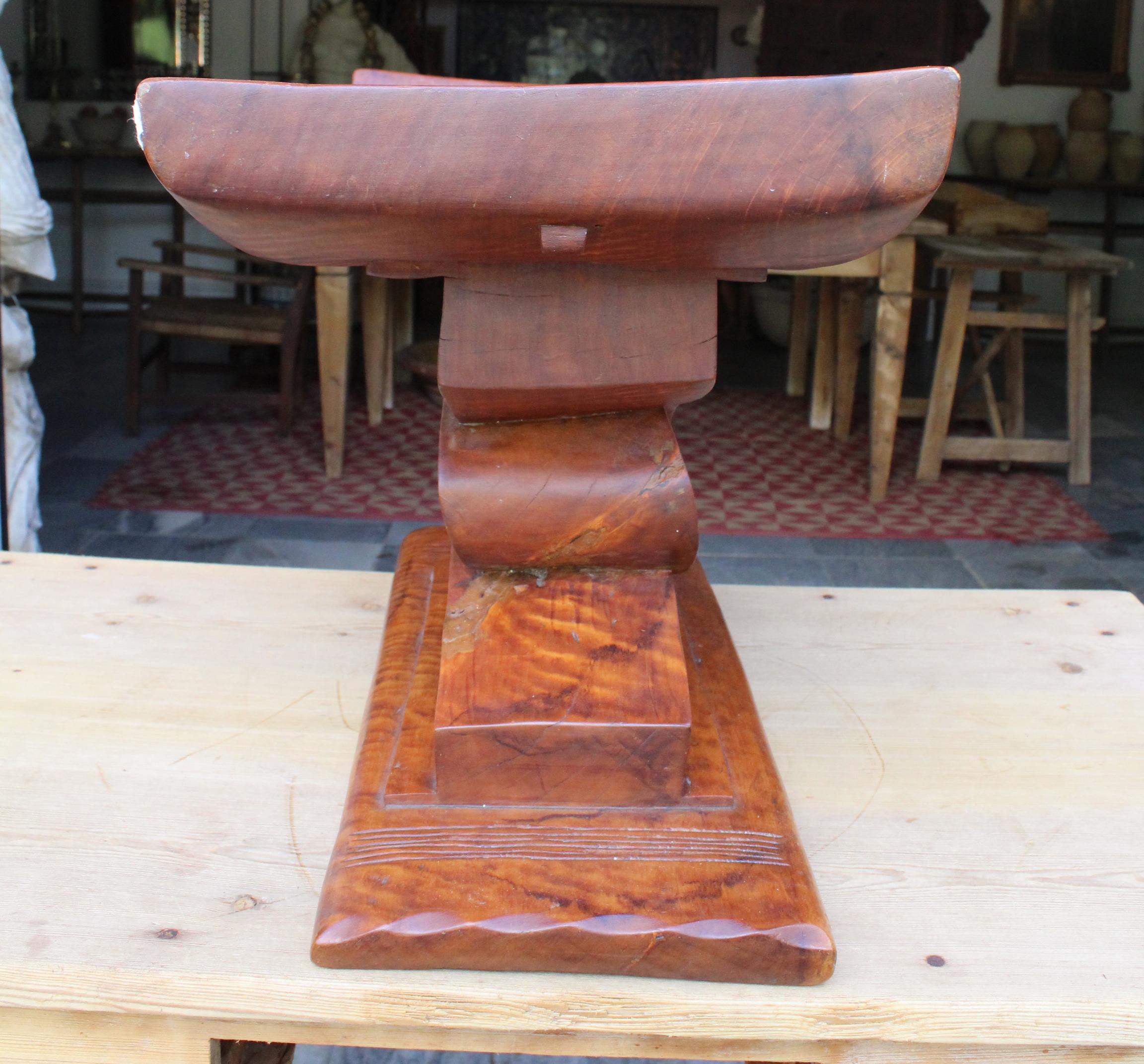 20th Century 1990s African Style Wooden Stool