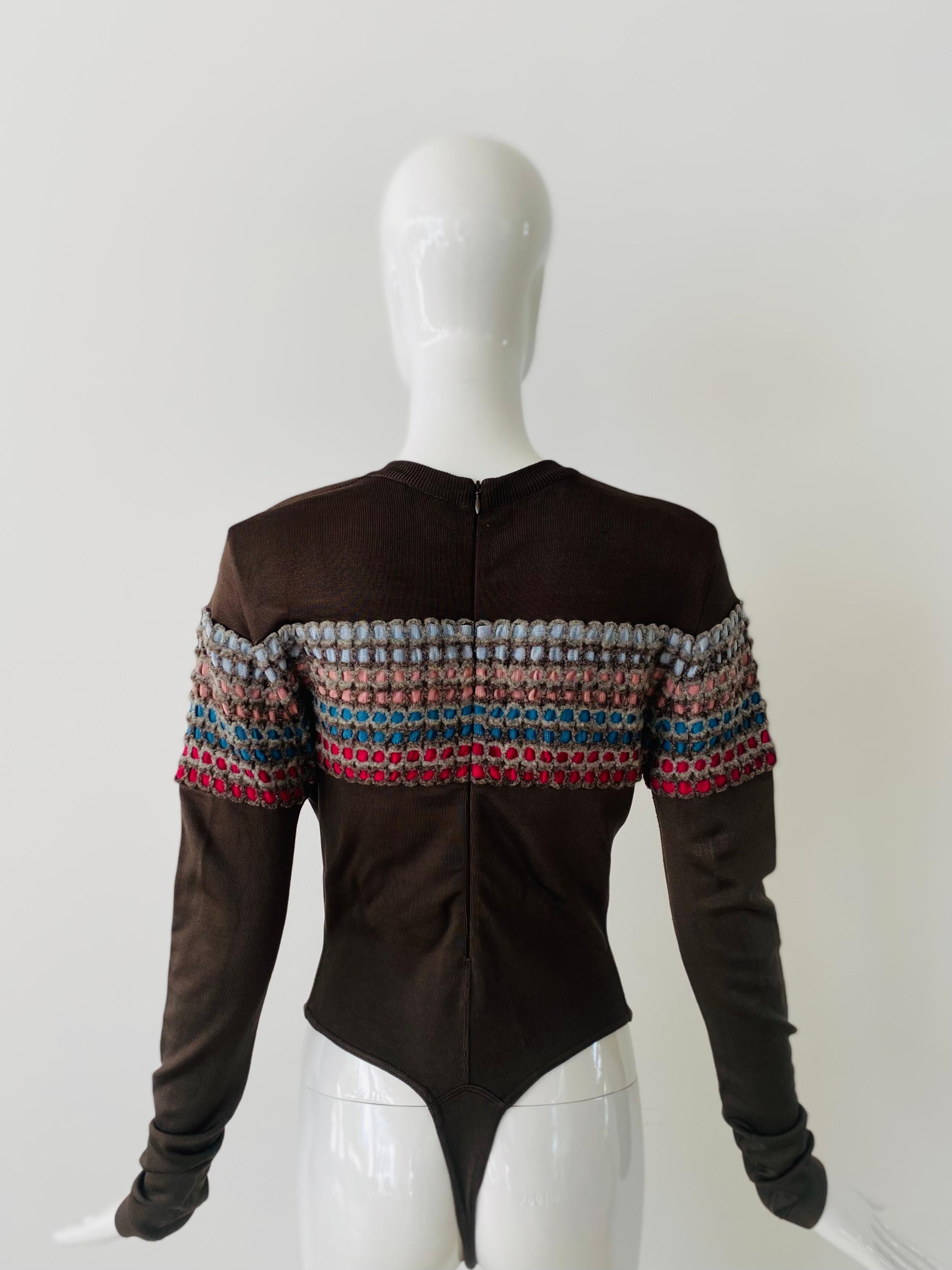Women's 1990s Alaia Knit Bodysuit  For Sale