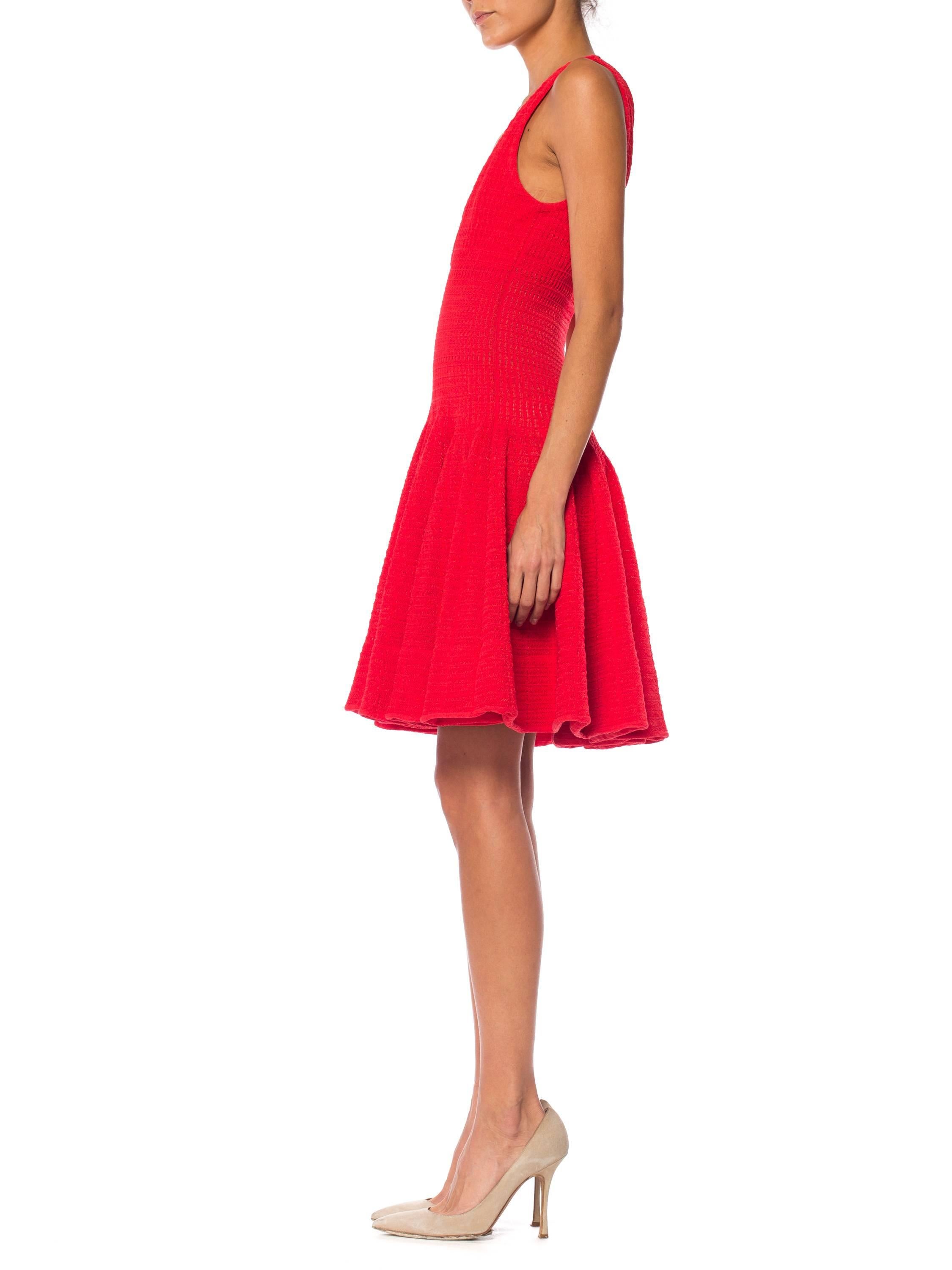 1990s Alaia Red Dress In Excellent Condition In New York, NY