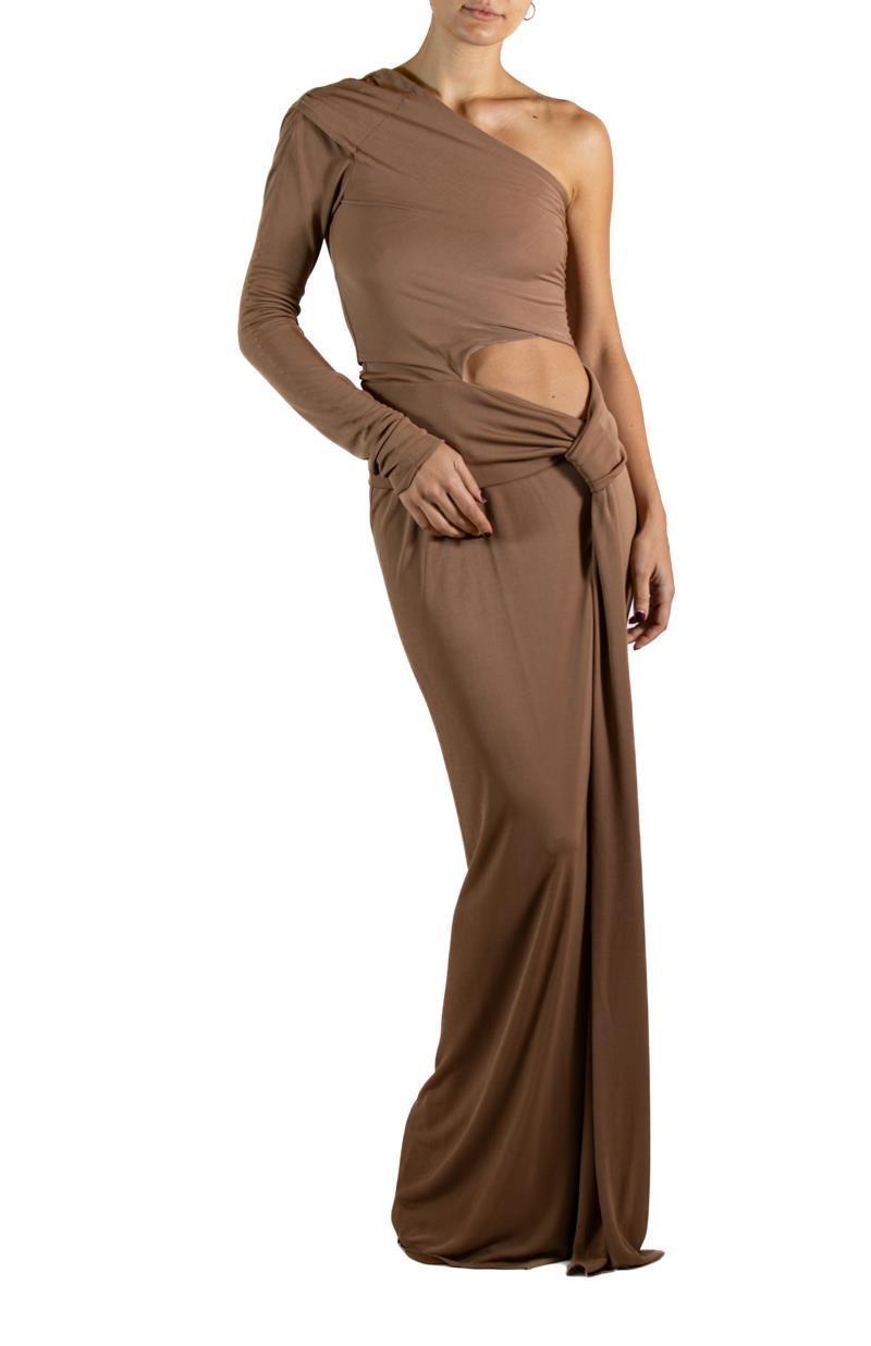 1990S Alberta Ferreti Vestido de cóctel de rayón crudo
