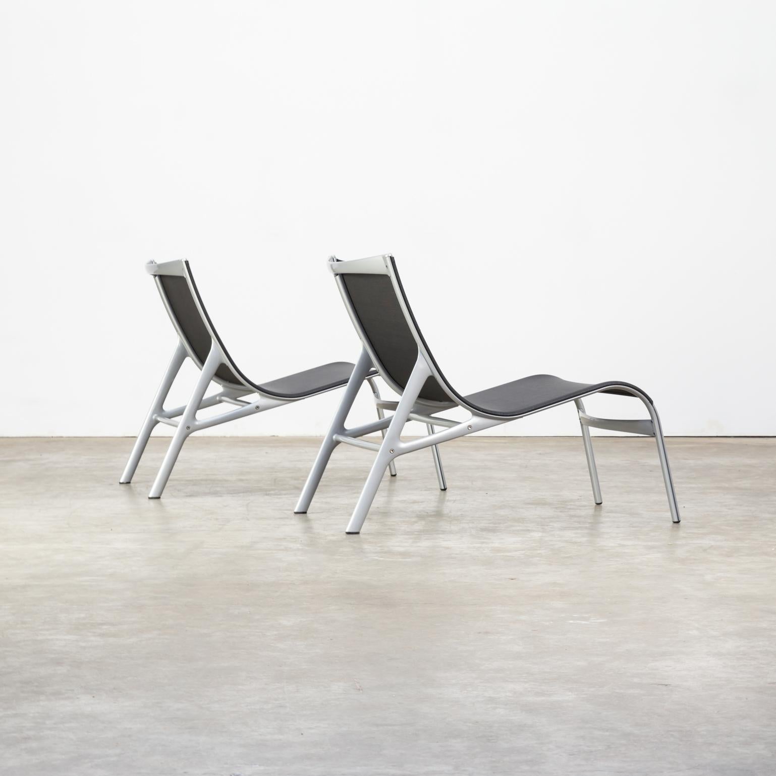 Aluminum 1990s Alberto Meda Model 418 Fauteuil for Alias, Italy, Set of Two For Sale