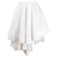 1990s Alexander McQueen Asymmetrical White Skirt