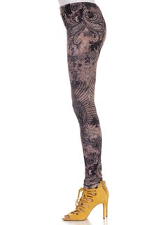 1990S ALEXANDER MCQUEEN Black & White Polyester Elastane Floral Paisley Lace Pr