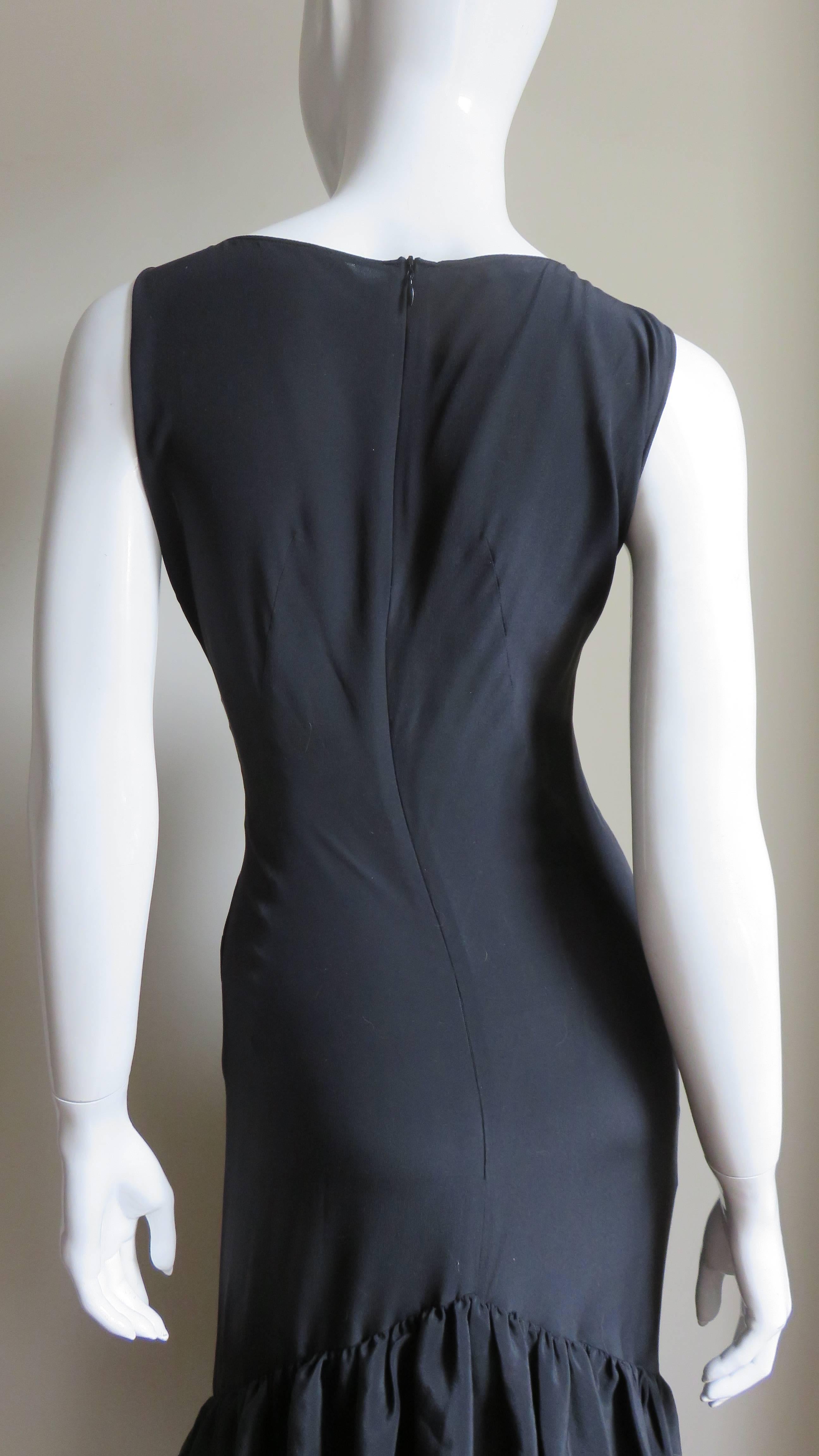 Alexander McQueen New Silk Dress with Ruffle Hem S/S 1999 For Sale 2