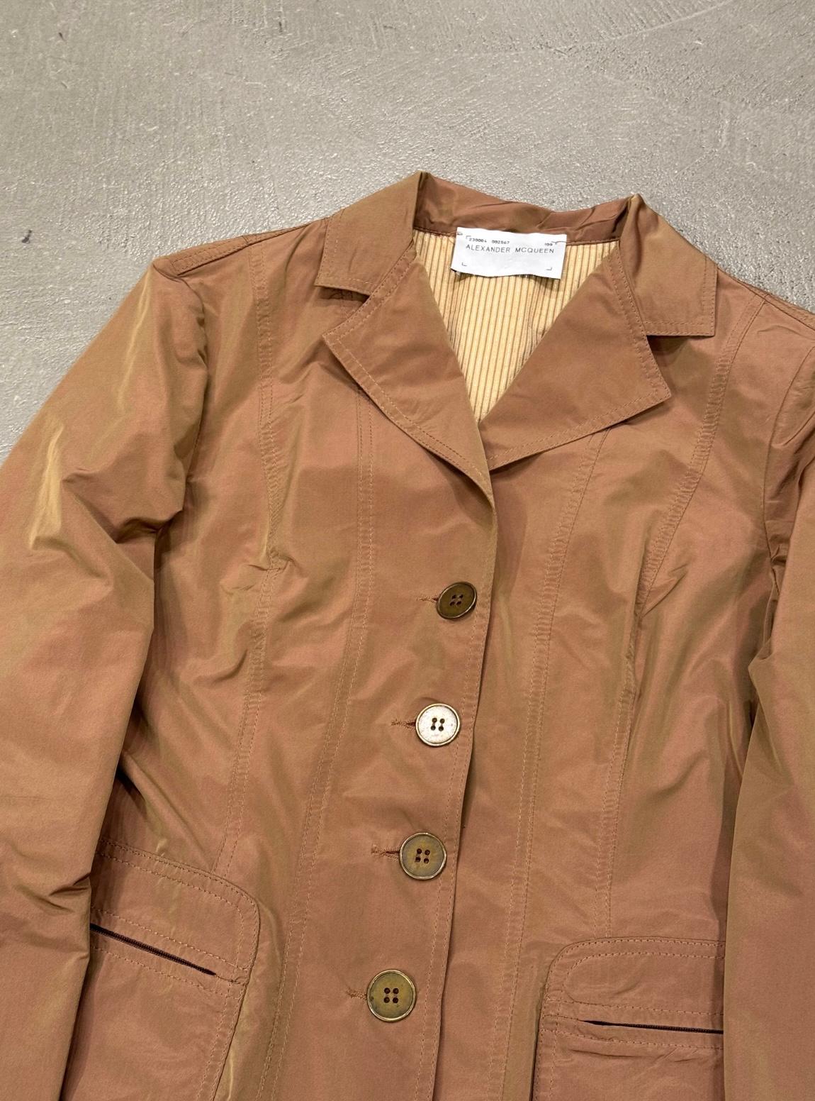 Marron Blazer irisé Alexander McQueen des années 1990 en vente