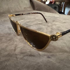 1990s Amazing Gilded Metal Gian Franco Ferrè High Quality Sunglasses