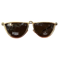 1990s Amazing Gilded Metal Gian Franco Ferrè High Quality Sunglasses