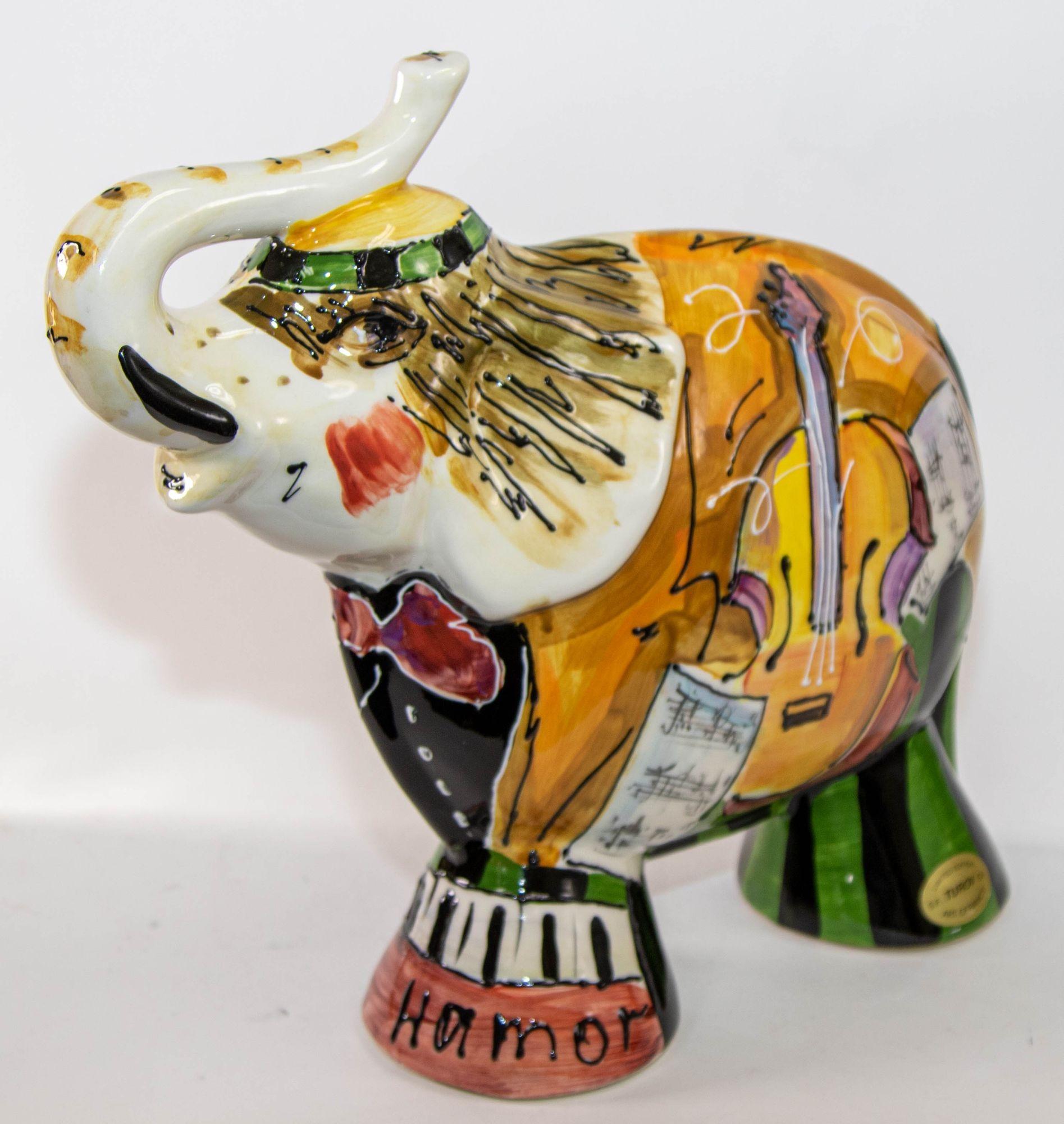 1990s Anatoly Turov Large Ceramic Circus Elephant Signed and Numbered For Sale 10