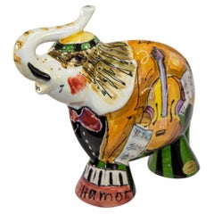 1990s Anatoly Turov Large Ceramic Circus Elephant Signed and Numbered
