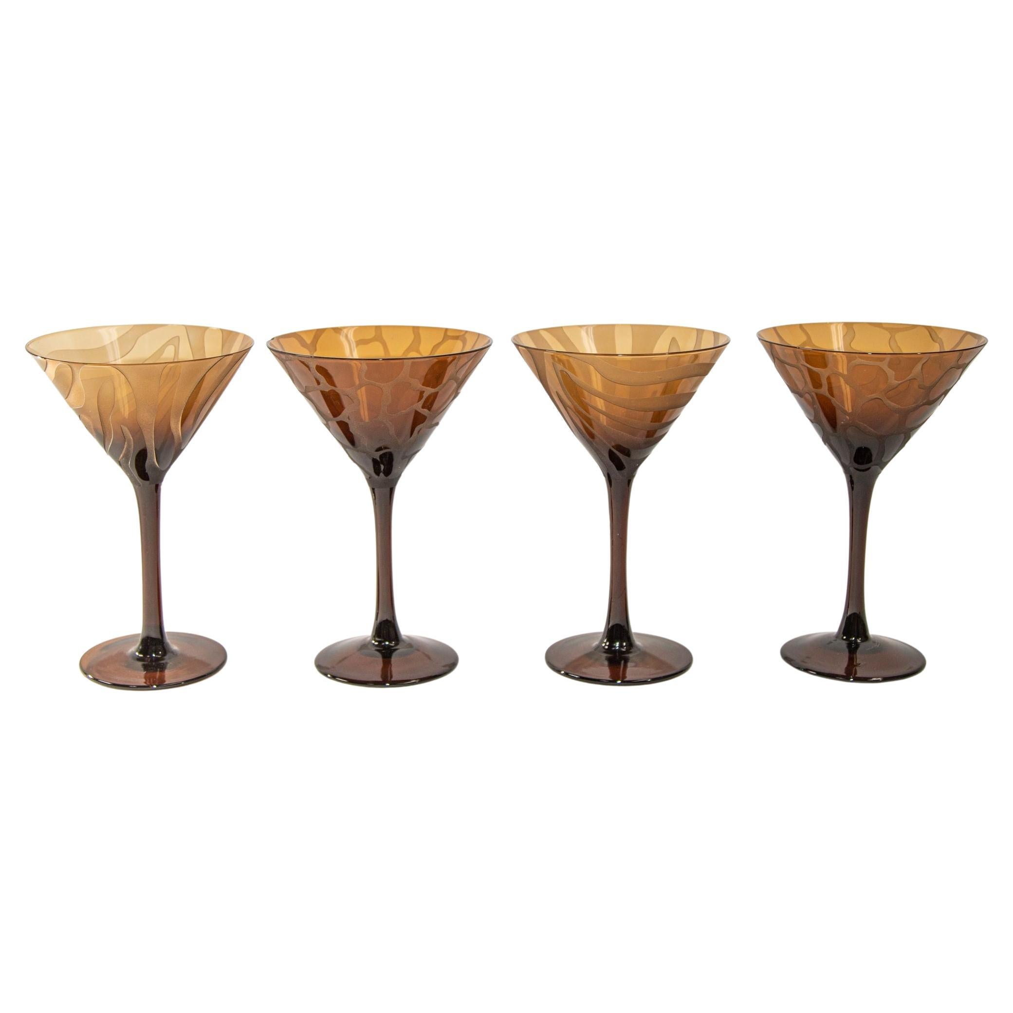 Mid-Century Modern Cocktail or Martini Glasses, Set of 4 at 1stDibs   vintage martini glasses mid century, mid century martini glasses, mid  century modern martini glasses