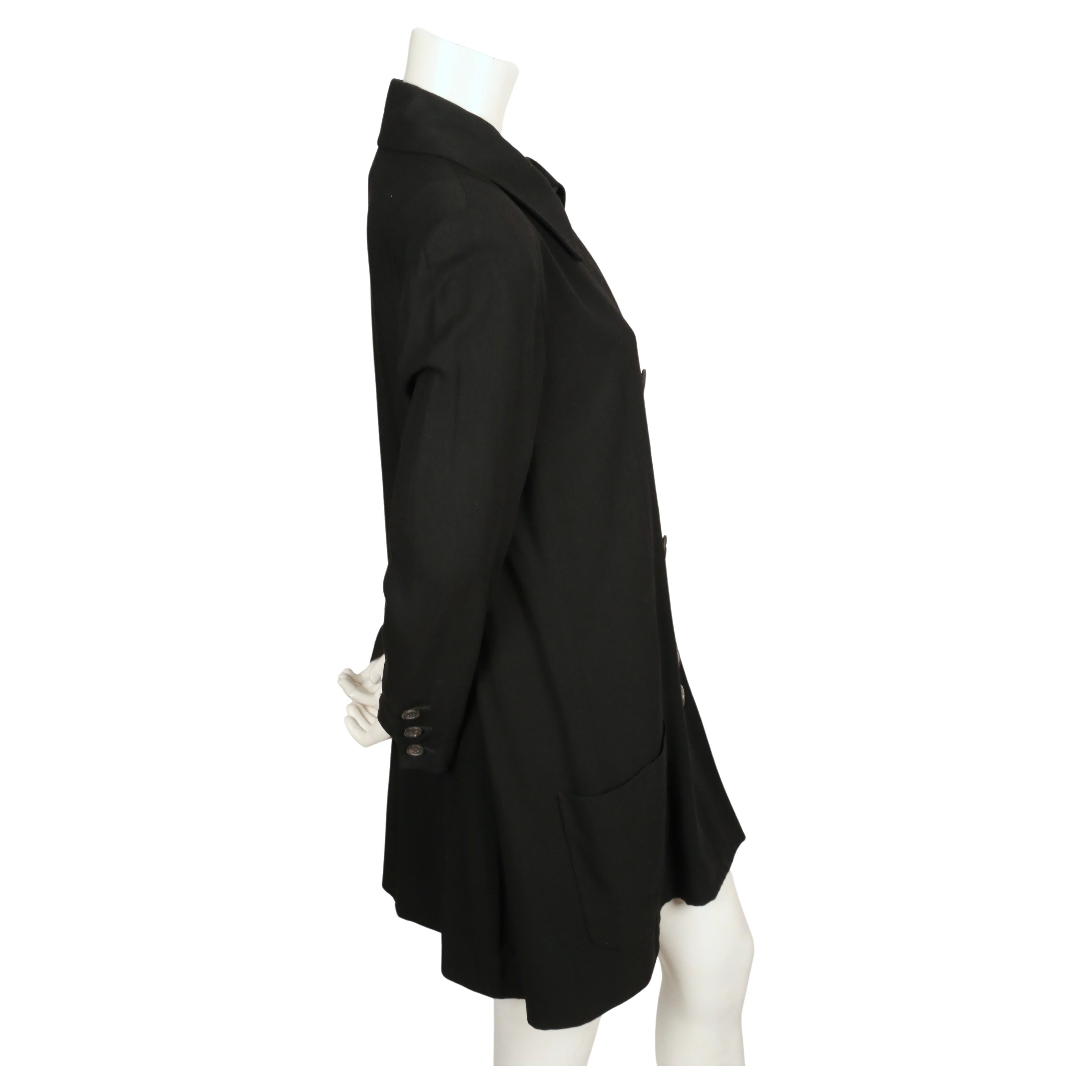 Women's or Men's 1990's ANN DEMEULEMEESTER black double breasted jacket For Sale
