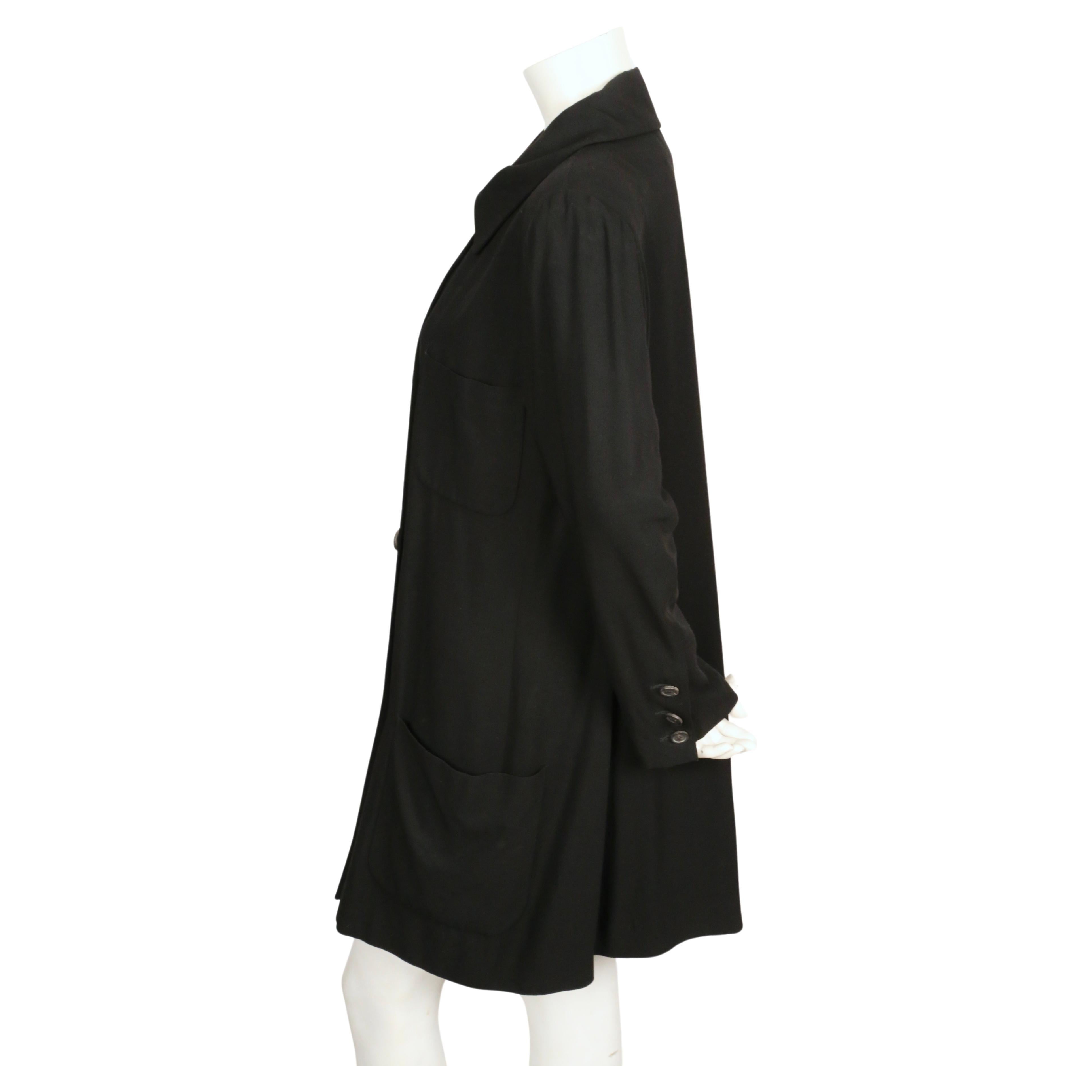 1990er ANN DEMEULEMEESTER schwarze doppelreihige Jacke im Angebot 3