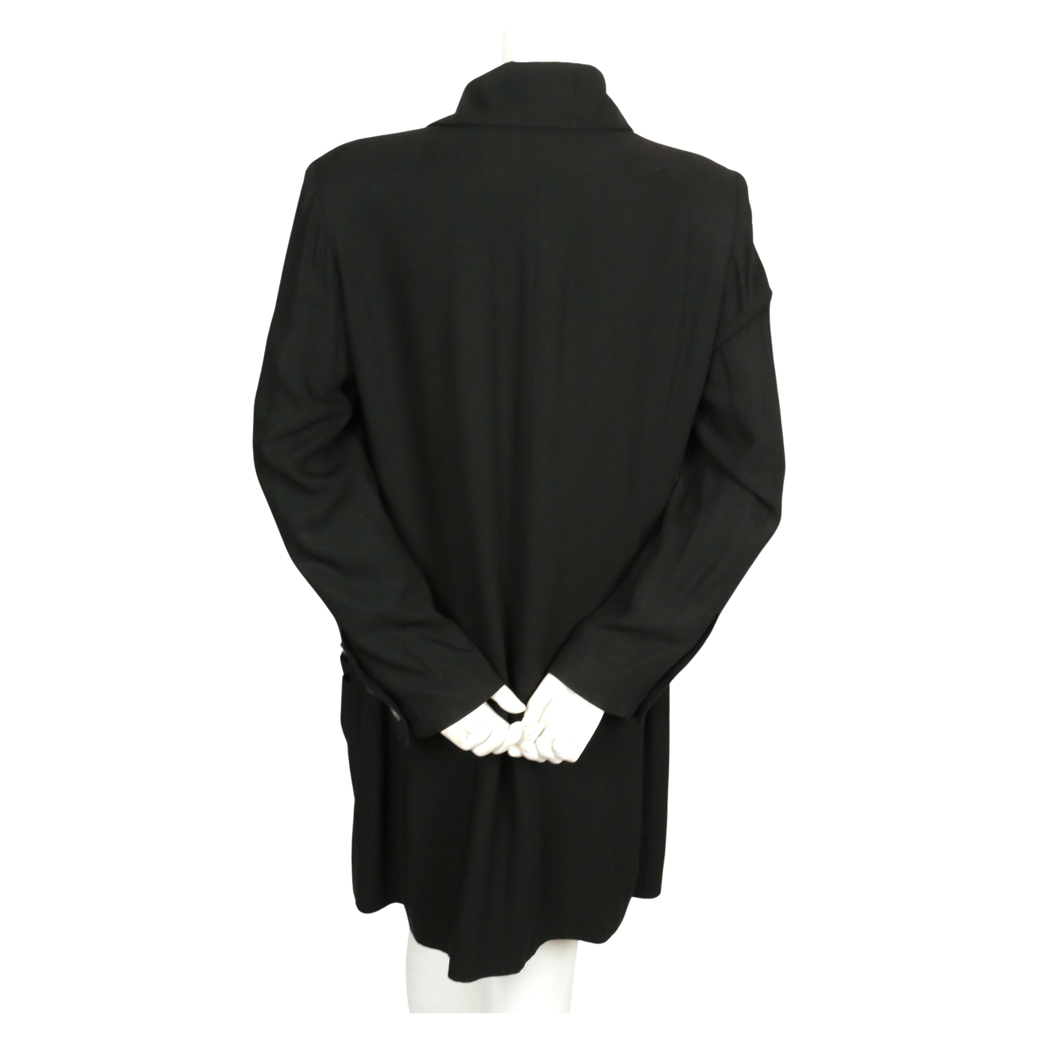 1990's ANN DEMEULEMEESTER black double breasted jacket For Sale 4