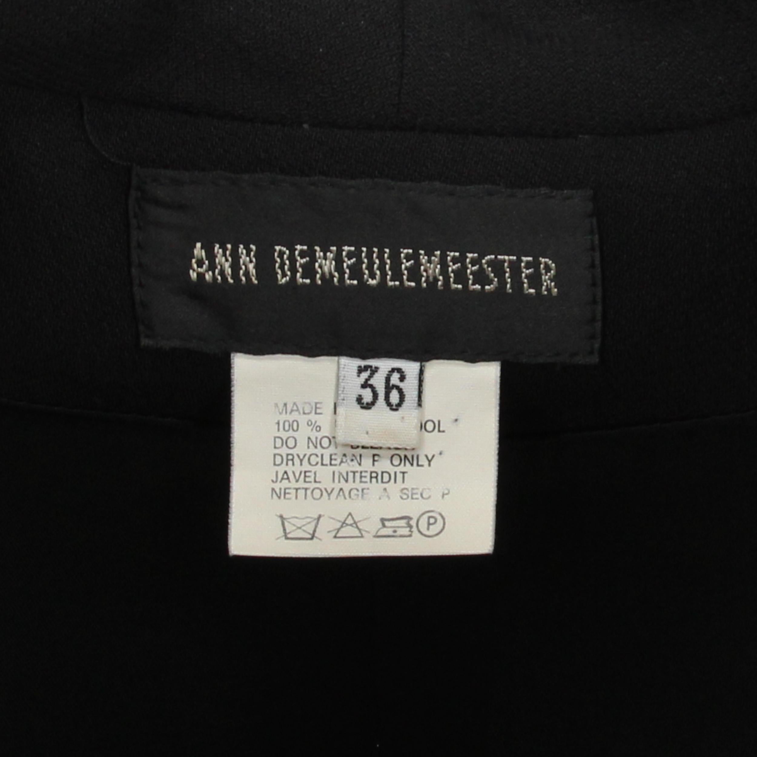 1990s Ann Demeulemeester Black Jacket 3