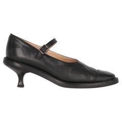 Retro 1990s Ann Demeulemeester Black Leather Shoes