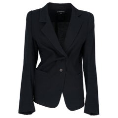 Retro 1990s Ann Demeulemeester Blue Blazer