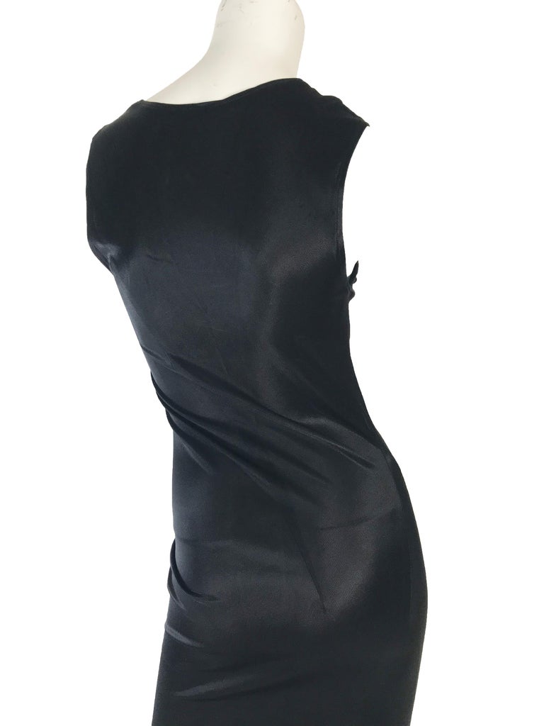 1990s Ann Demeulemeester form fitting gown with kick pleat For Sale at ...