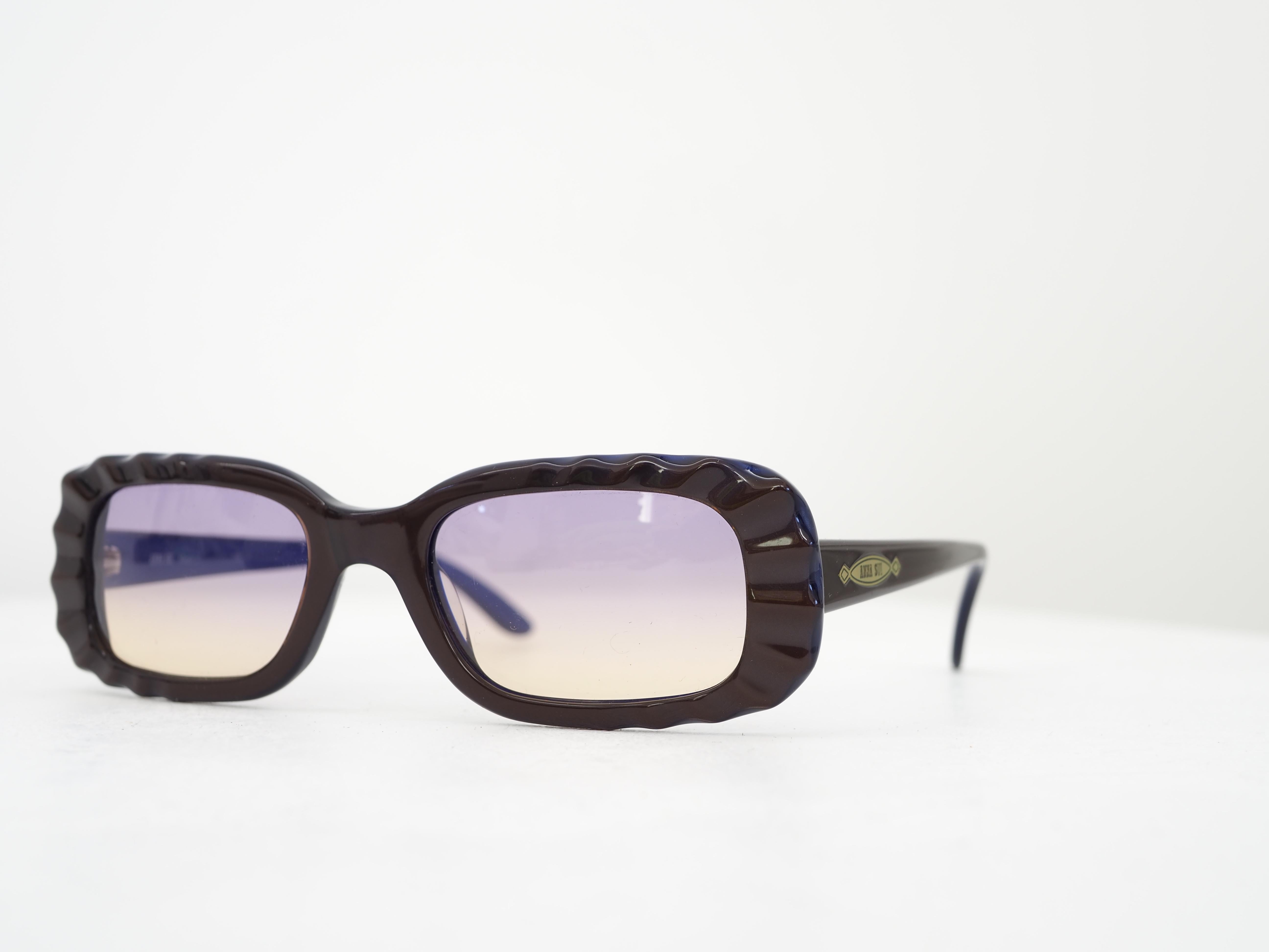 1990er Anna Sui mehrfarbige Vintage-Sonnenbrille