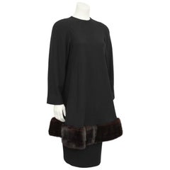 1990s Anne Klein Black Wool Ensemble with Trim