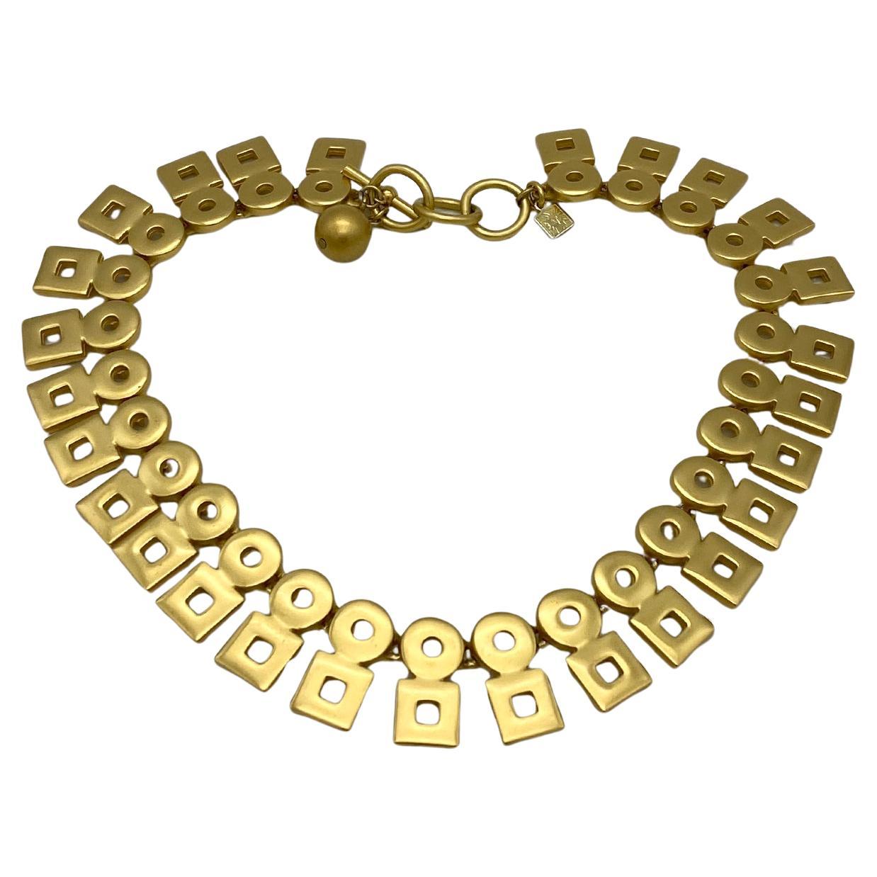 Modern Anne Klein Russian Gold Necklace For Sale