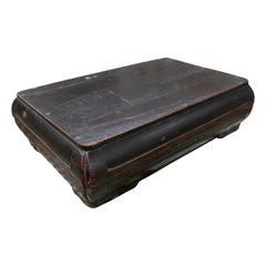 Caja antigua de madera lacada en negro de los años 90 de estilo oriental