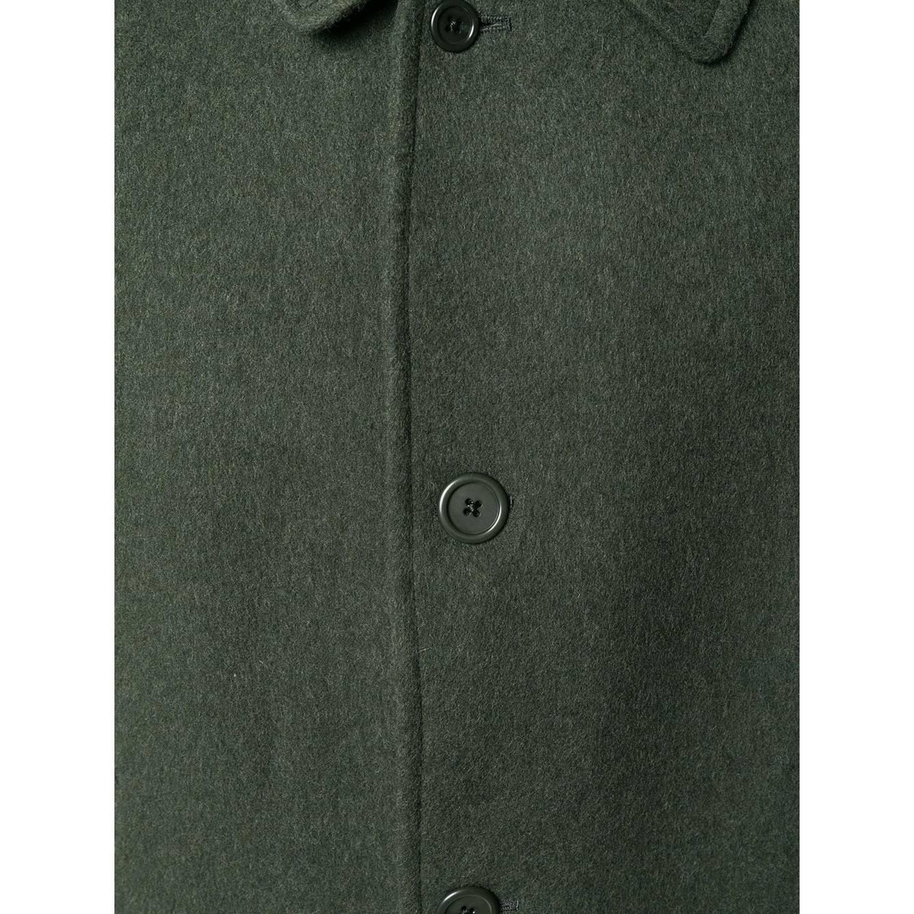 Black 1970s Aquascutum Green Wool Coat