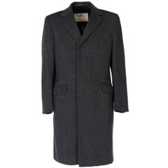 Retro 1990s Aquascutum Grey Wool And Cashmere Coat