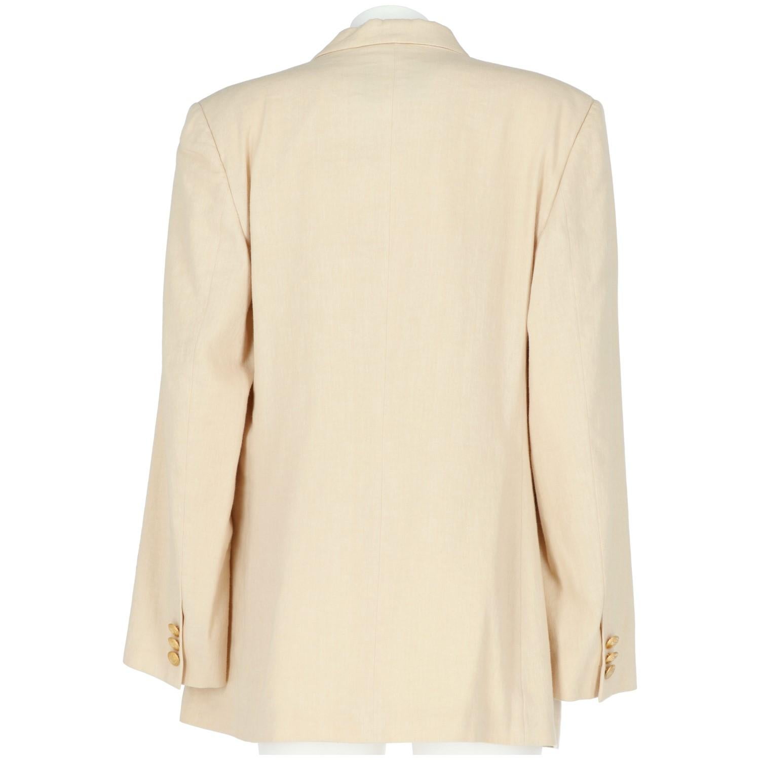 White 1990s Aquascutum Ivory Jacket For Sale