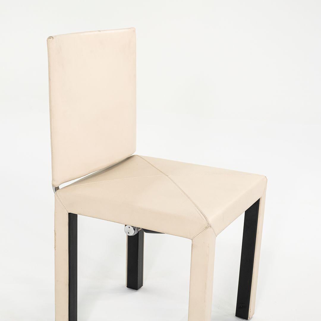 1990s Arcadia Dining Side Chair by Paolo Piva for B&B Italia in Ivory Leather For Sale 4