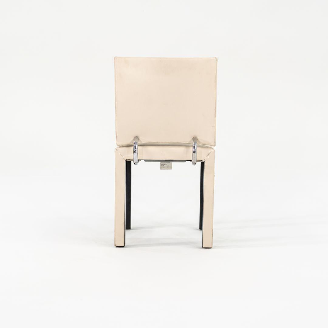 Italian 1990s Arcadia Dining Side Chair by Paolo Piva for B&B Italia in Ivory Leather For Sale