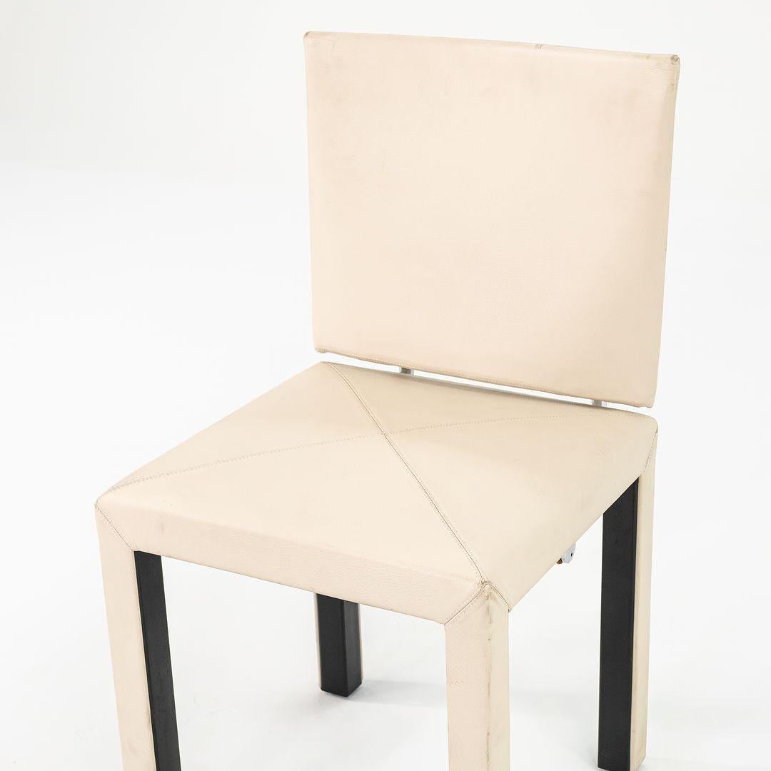 1990s Arcadia Dining Side Chair by Paolo Piva for B&B Italia in Ivory Leather For Sale 1