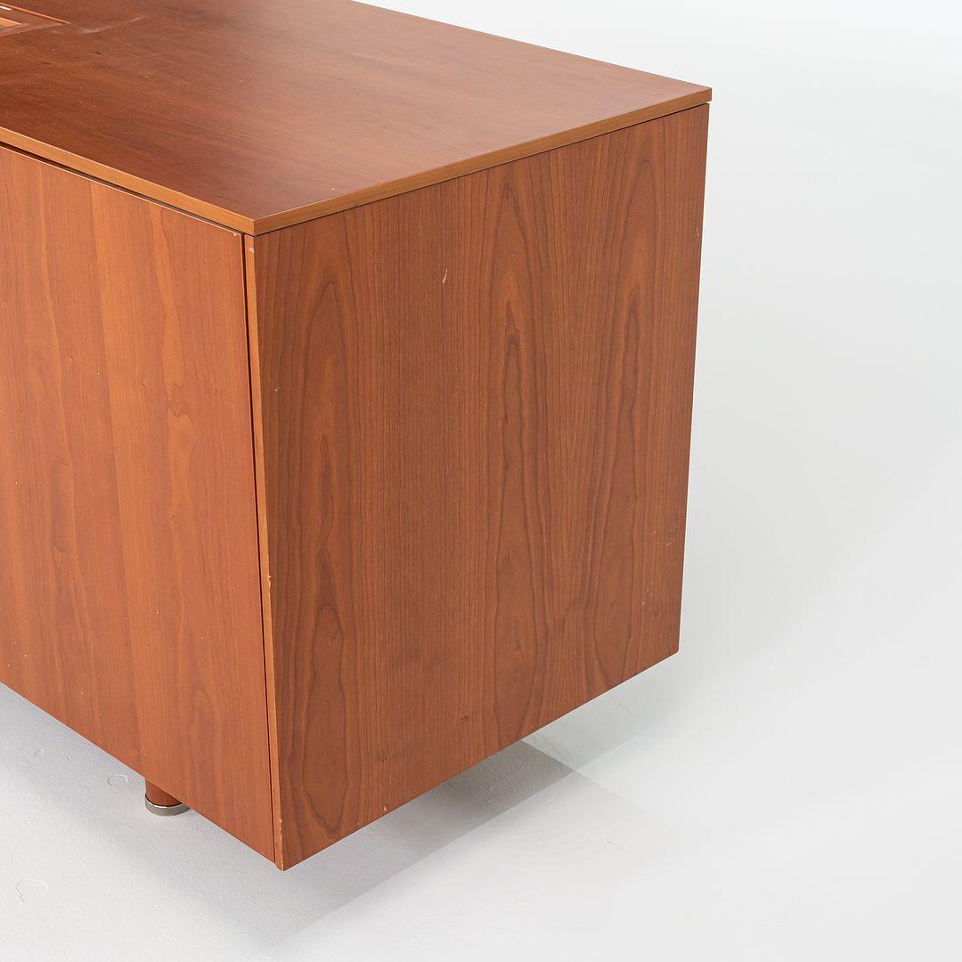 Años 90 ARCO / Armario Poliform de madera de cerezo con vitrina de cristal 96x30x22 Vidrio en venta