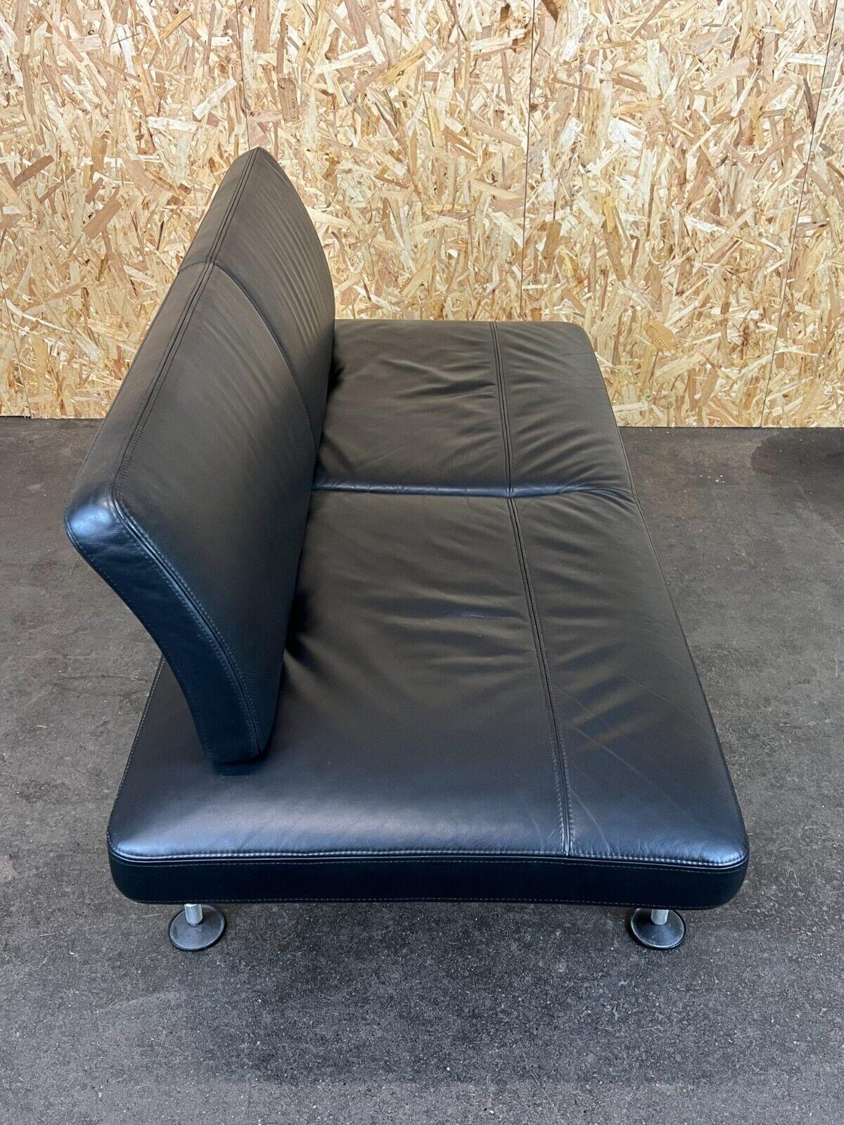 1990s Area Lounge Sofa Leather Sofa by Antonio Citterio for Vitra Chrom Design 5