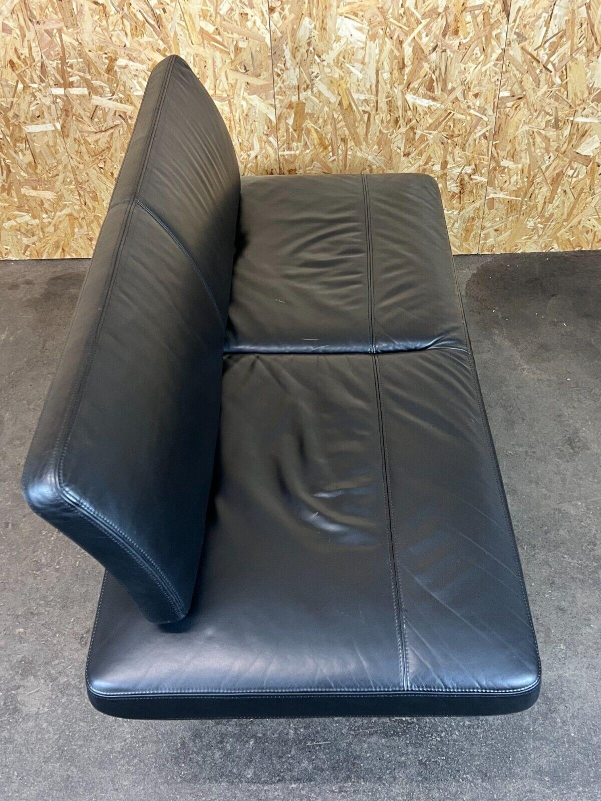 1990s Area Lounge Sofa Leather Sofa by Antonio Citterio for Vitra Chrom Design For Sale 4