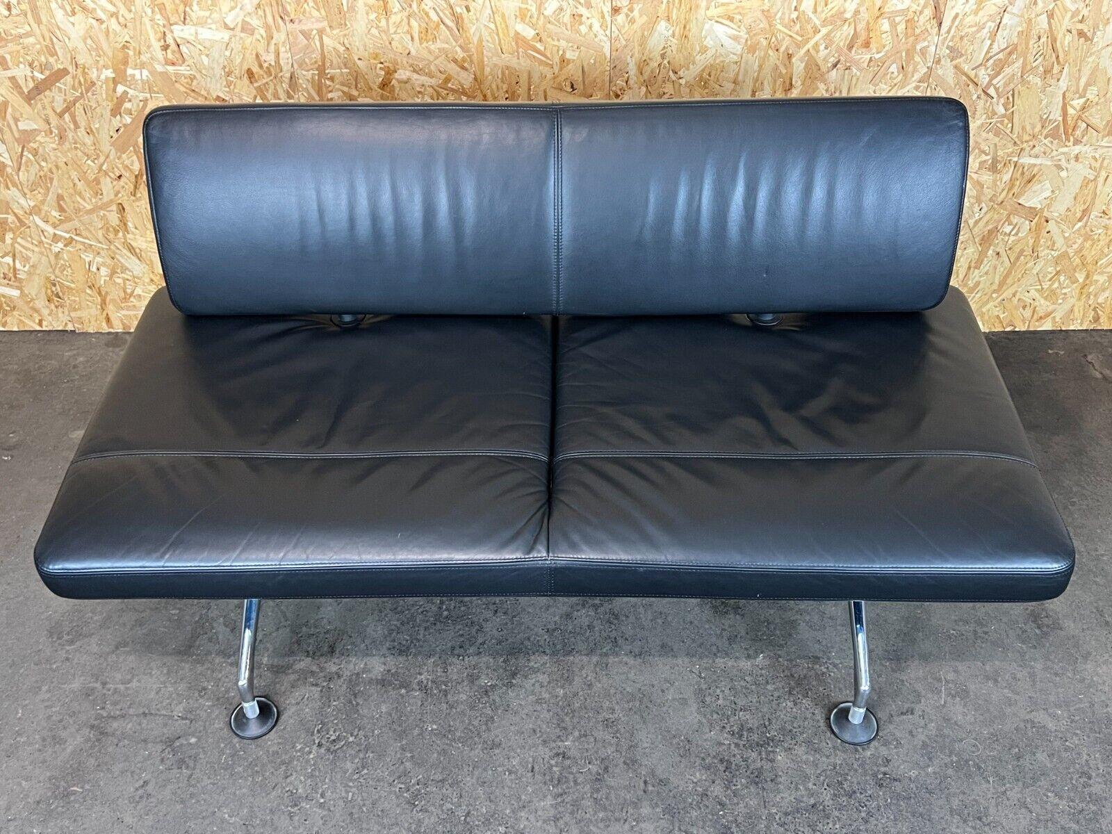 Late 20th Century 1990s Area Lounge Sofa Leather Sofa by Antonio Citterio for Vitra Chrom Design