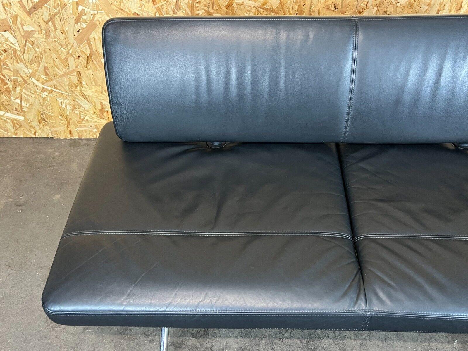 1990s Area Lounge Sofa Leather Sofa by Antonio Citterio for Vitra Chrom Design 2