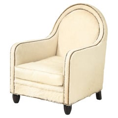 1990's Art-Deco Style Cowhide Lounge Chair By Jonas Custom Upholstery