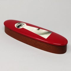 1990s Astonishing Red Fornasetti Wood Box by Fornasetti.