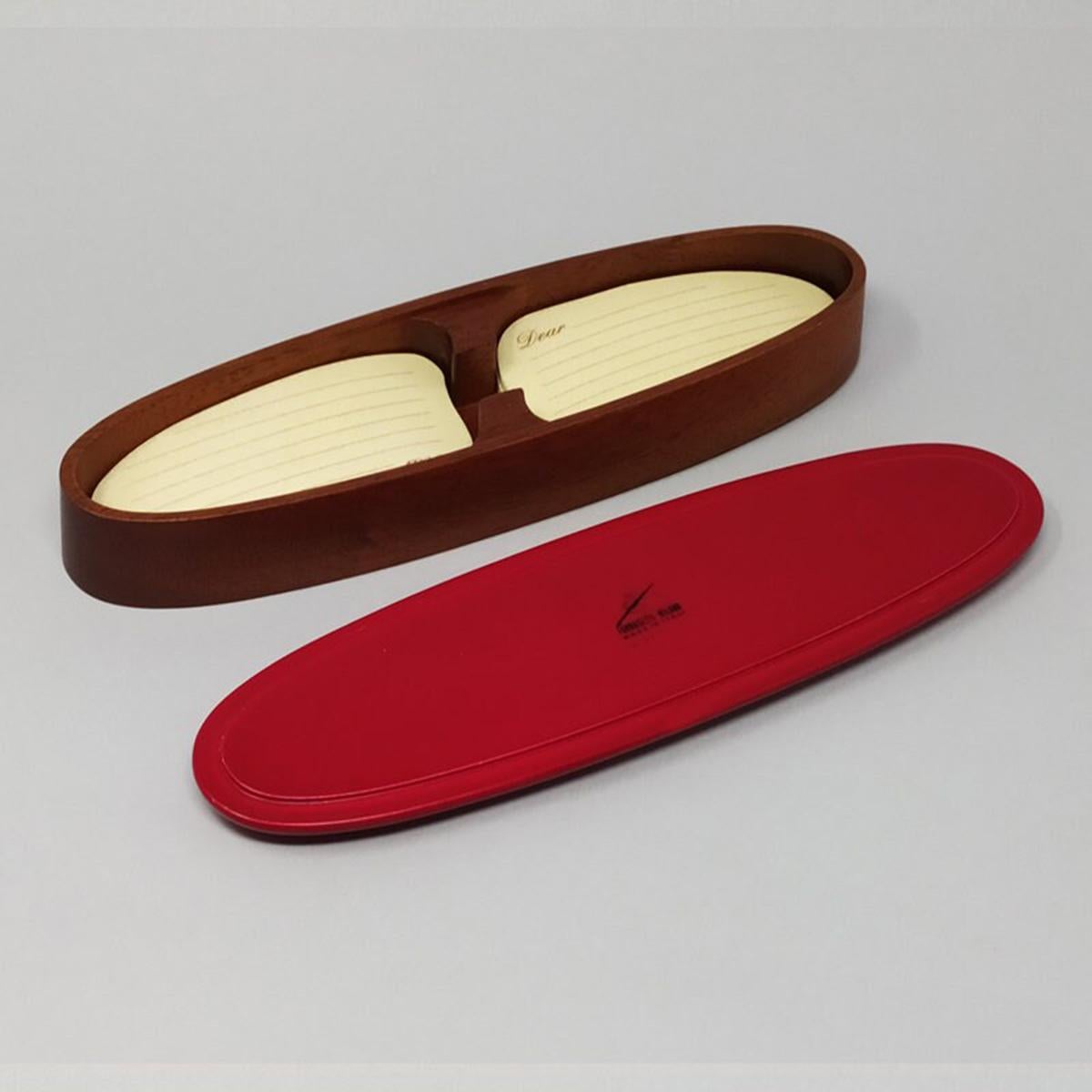 1990s Astonishing Red Fornasetti Wood Box by Fornasetti. 1