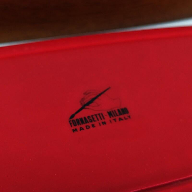 1990s Astonishing Red Fornasetti Wood Box by Fornasetti. 2