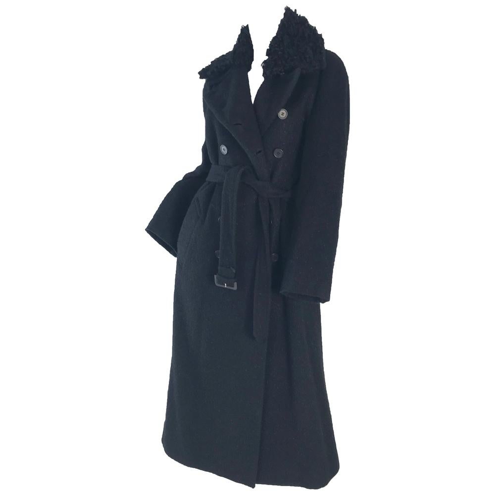 Atsuro Tayama - Manteau à ceinture, en laine, années 1990 en vente