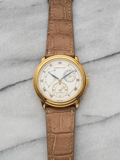 1990s Audemars Piguet Jules Audemars 18K YG 25685BA Dual Time Auto 36mm