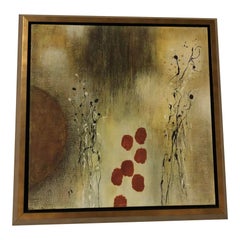 1990 "Autumn Moon II" Giclée abstraite - Encadré