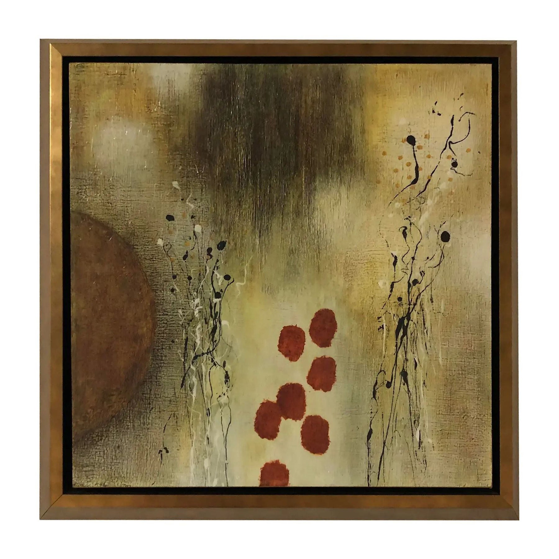 Tirage d'art abstrait « Autumn Moon II » des années 1990, réalisé en giclée et encadré
