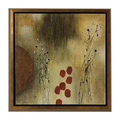 1990 "Autumn Moon II" Giclée abstraite - Encadré