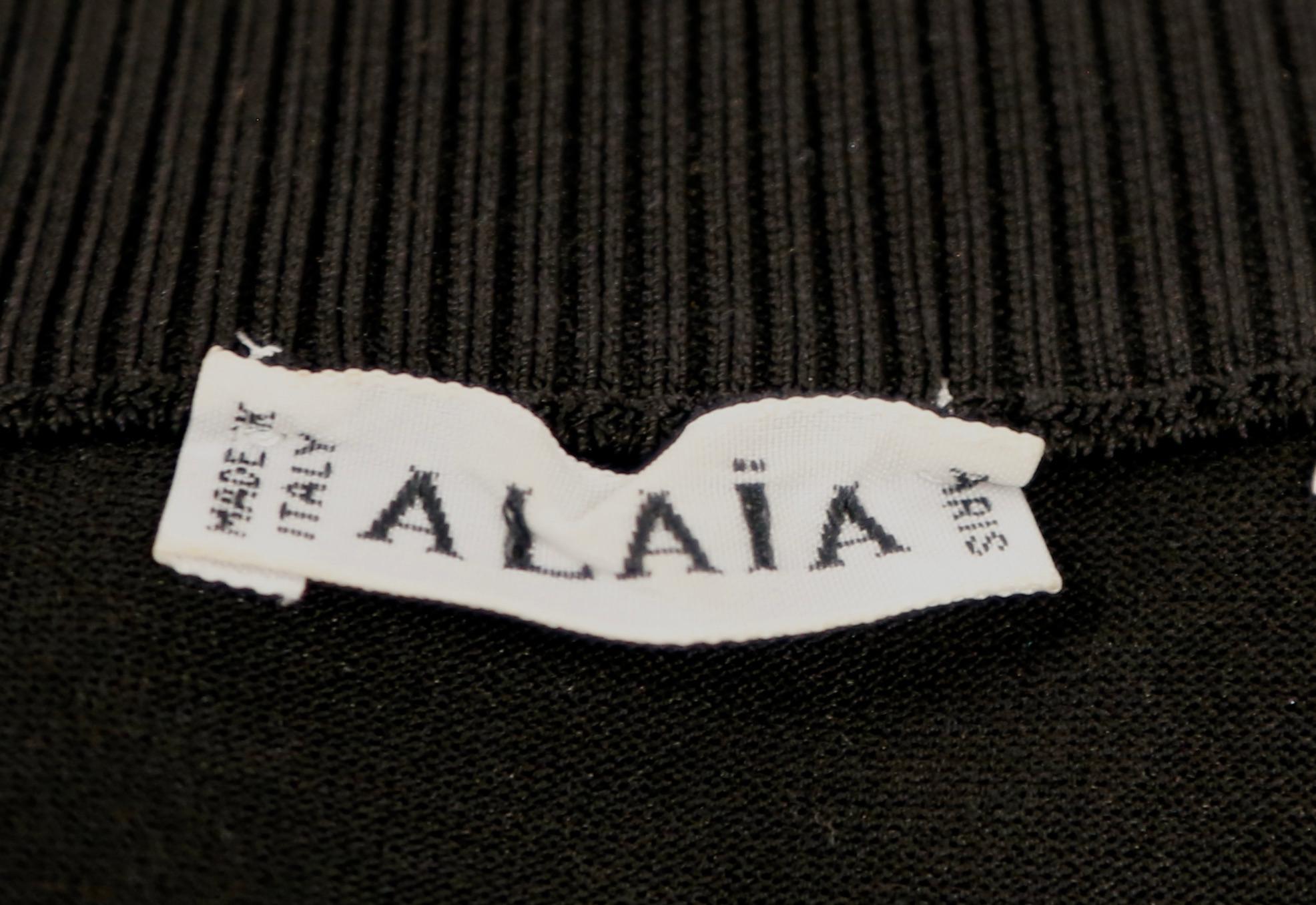 1990's AZZEDINE ALAIA black flared sleeveless dress  For Sale 1