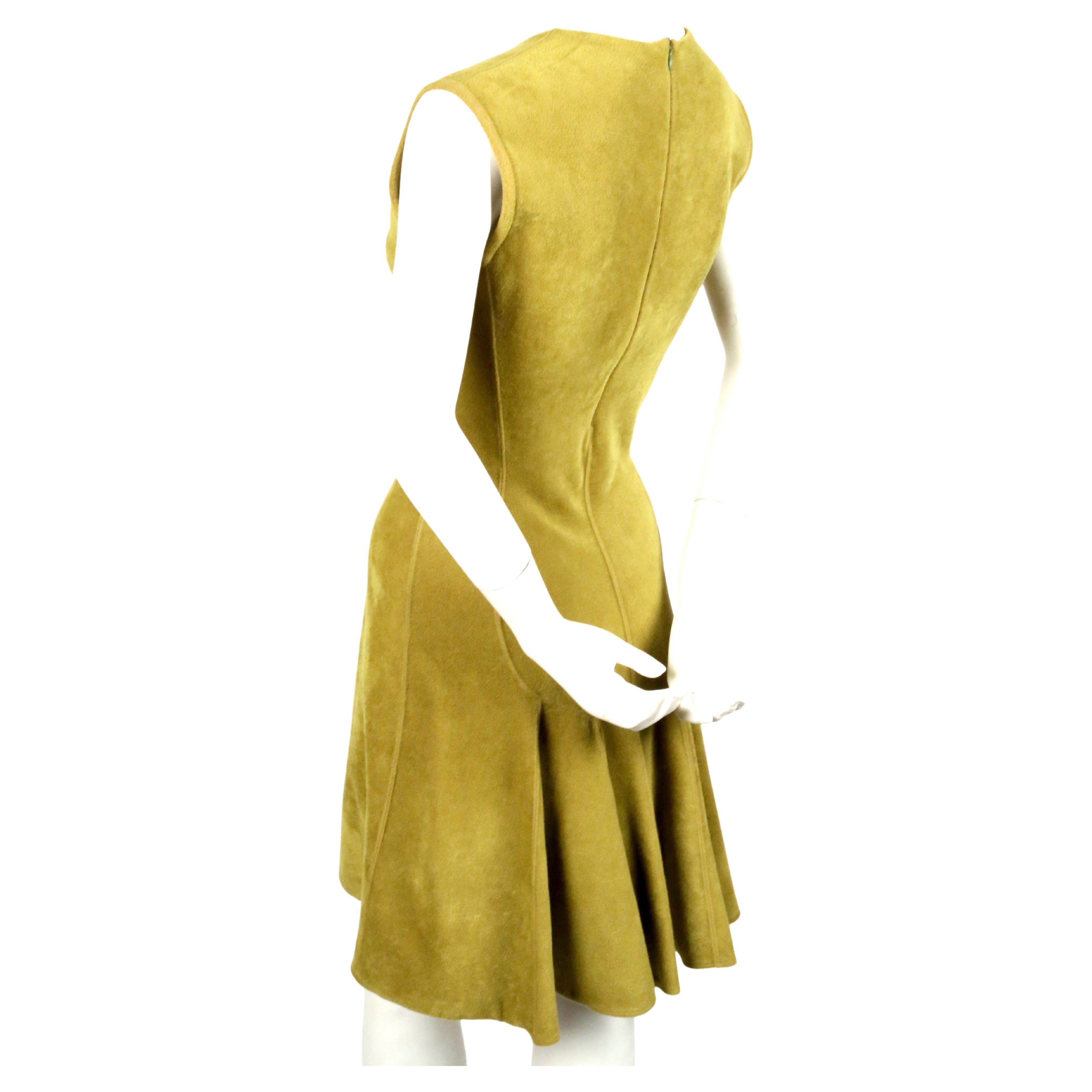 Marrone Abito in ciniglia anni '90 AZZEDINE ALAIA chartreuse in vendita